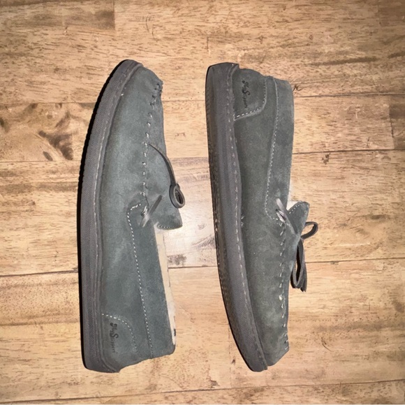 MySlippers charcoal suede inside outside shoe size 12 - Picture 2 of 6
